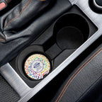 Soapstone Car Coaster — "I Can't Adult Today" Rainbow Leopard Drink Coaster