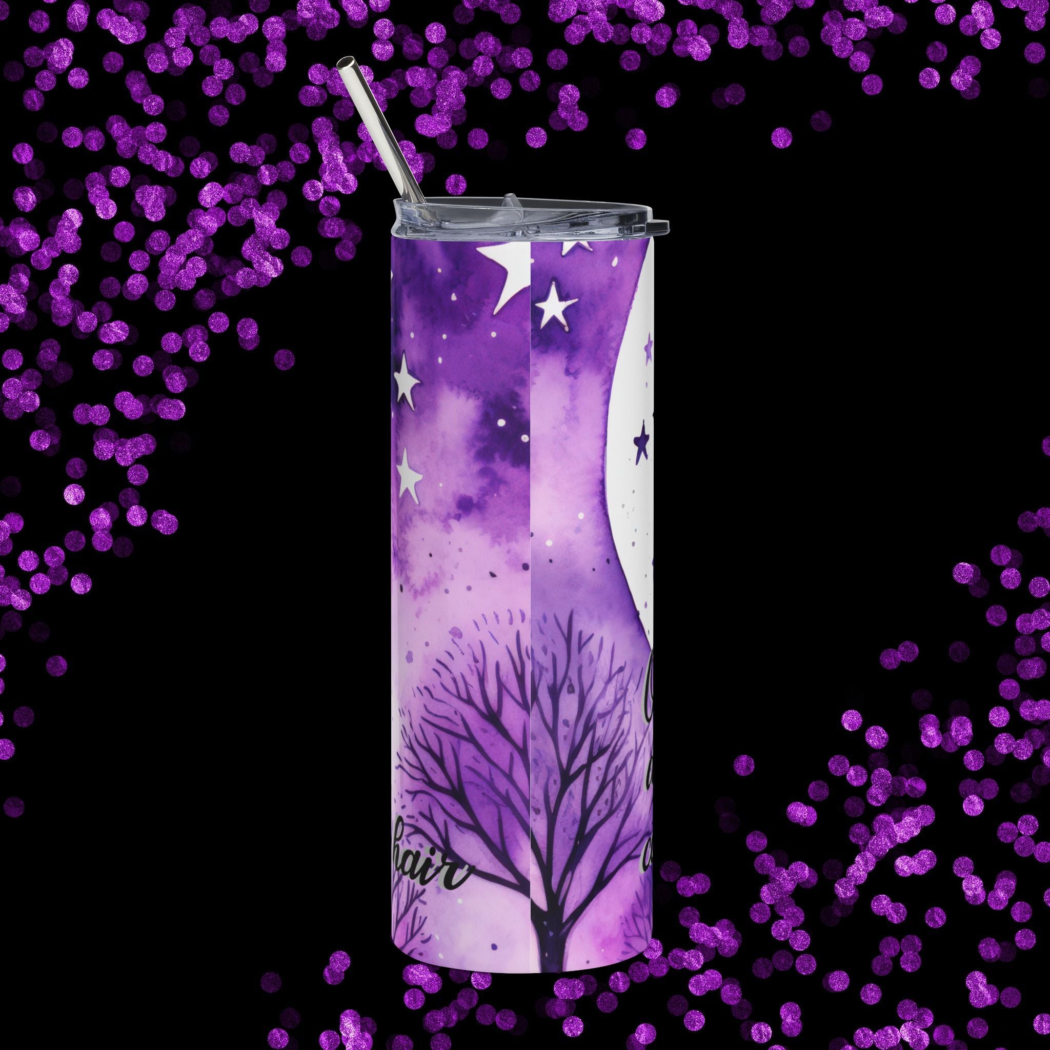 “On a Dark Desert Highway” Purple 20 oz Skinny