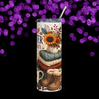Sweater Weather 20oz Stainless Tumbler — Autumn Pumpkin Lantern Cozy Mug Design