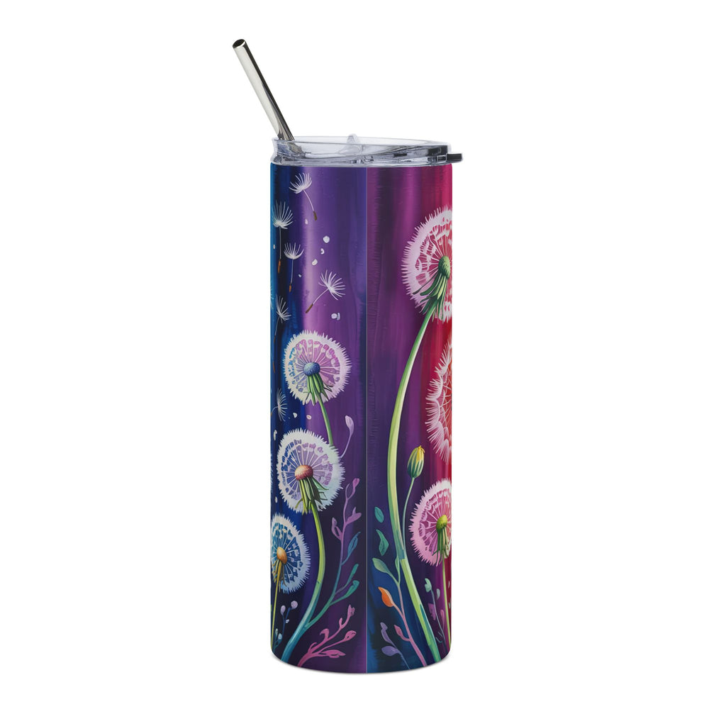 "Just Breathe" — Colorful Dandelion Insulated Tumbler