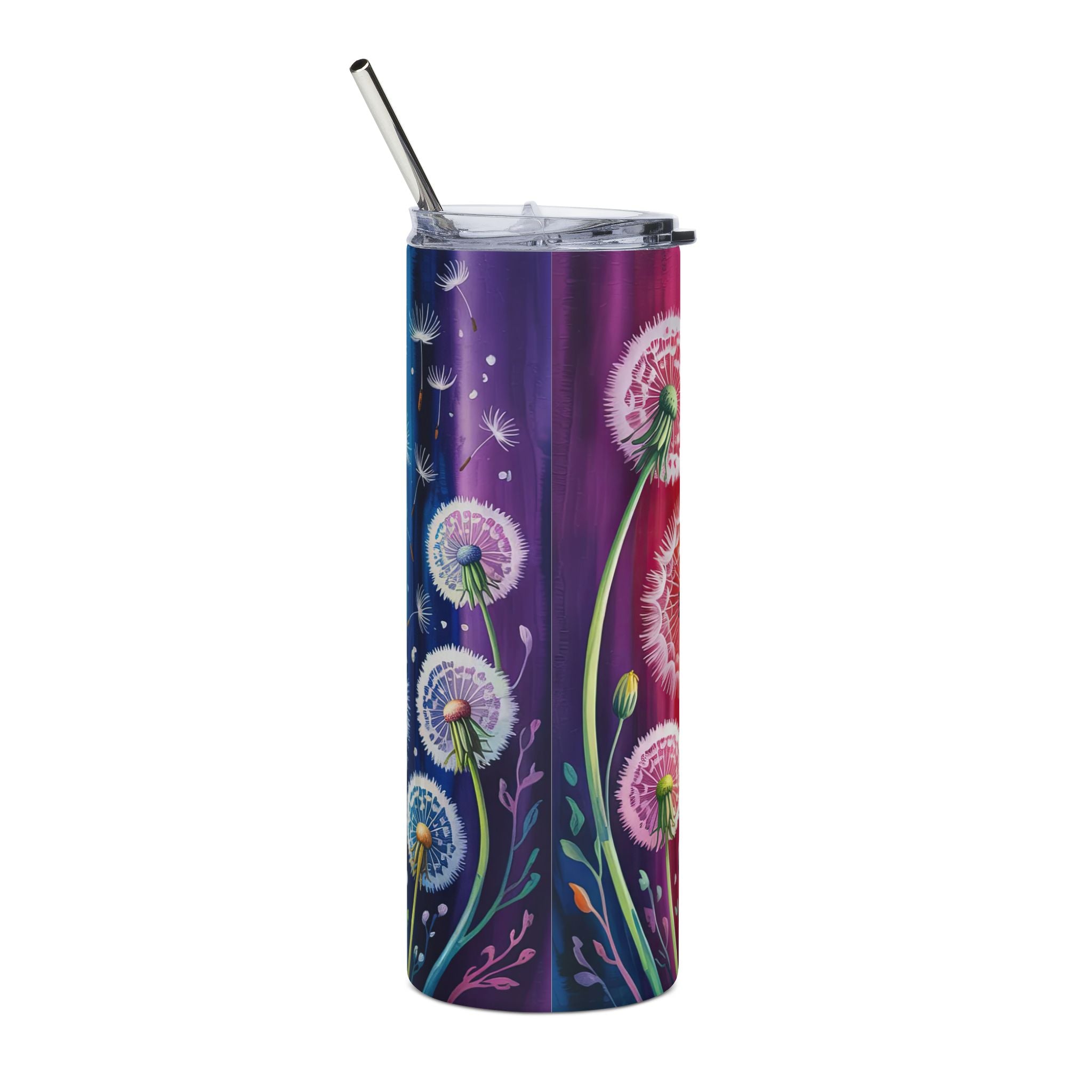 "Just Breathe" — Colorful Dandelion Insulated Tumbler