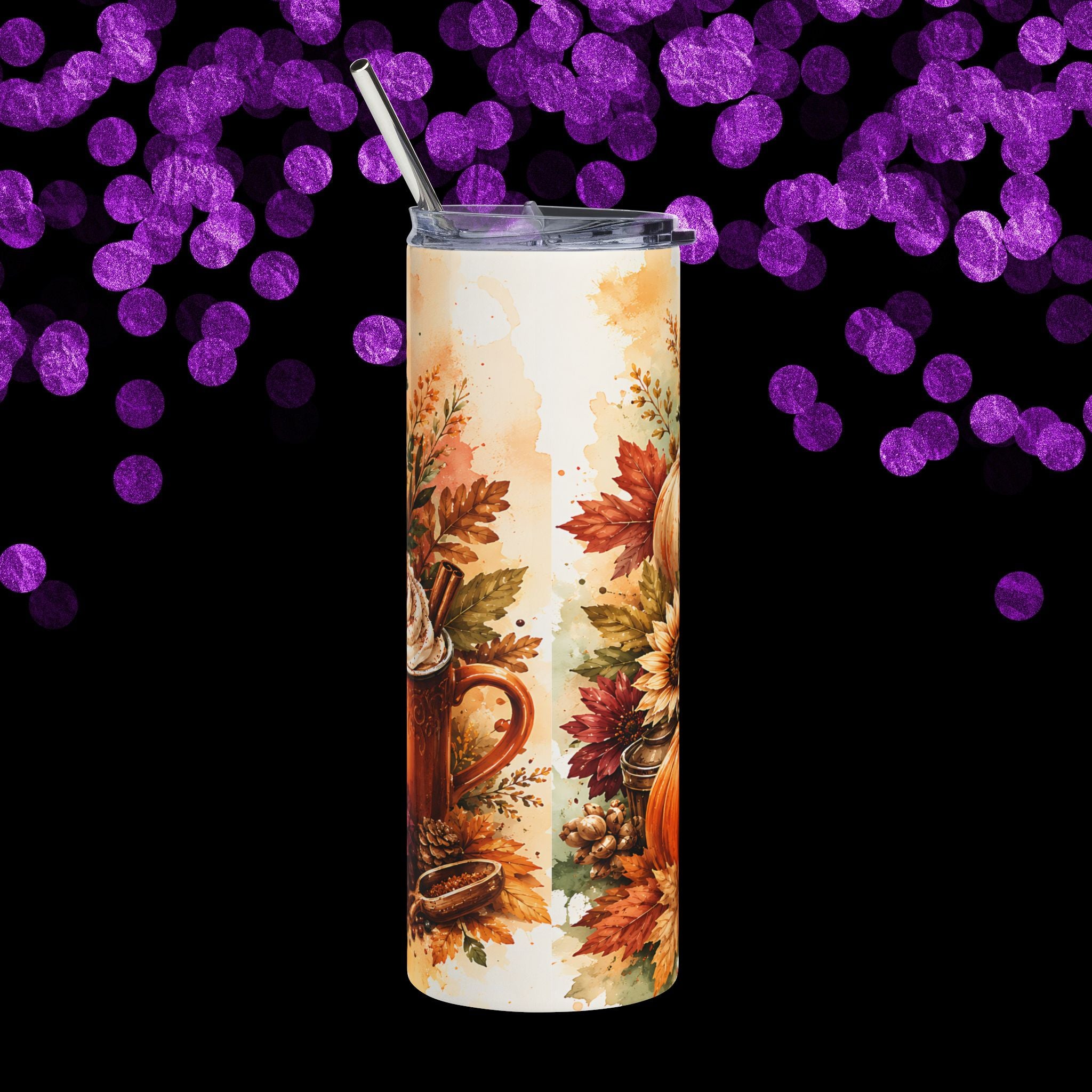Pumpkin Spice Season 20oz Stainless Tumbler — Fall Autumn Travel Cup