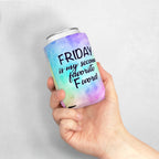 Can Cooler Sleeve — “Friday Is My Second Favorite F‑Word” Tie‑Dye Beer Koozie