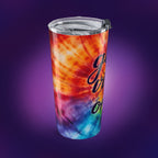 20oz Tumbler - Tie-Dye "Good Vibes Only" Insulated Travel Cup
