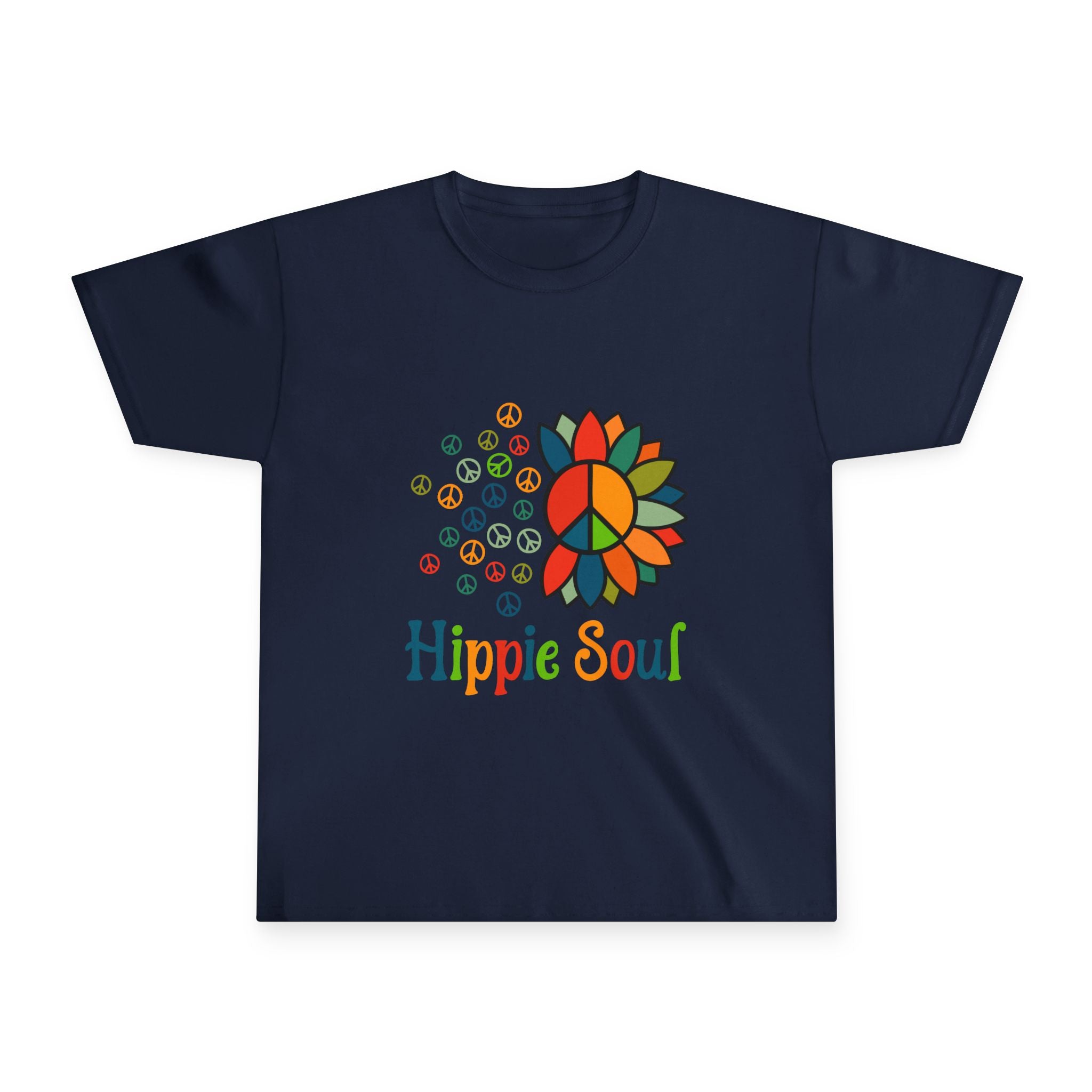 Youth T-Shirt — "Hippie Soul" Peace Sunflower Kids Tee
