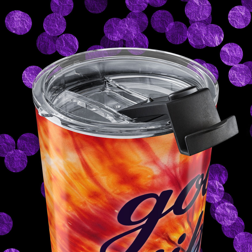 20oz Tumbler - Tie-Dye "Good Vibes Only" Insulated Travel Cup