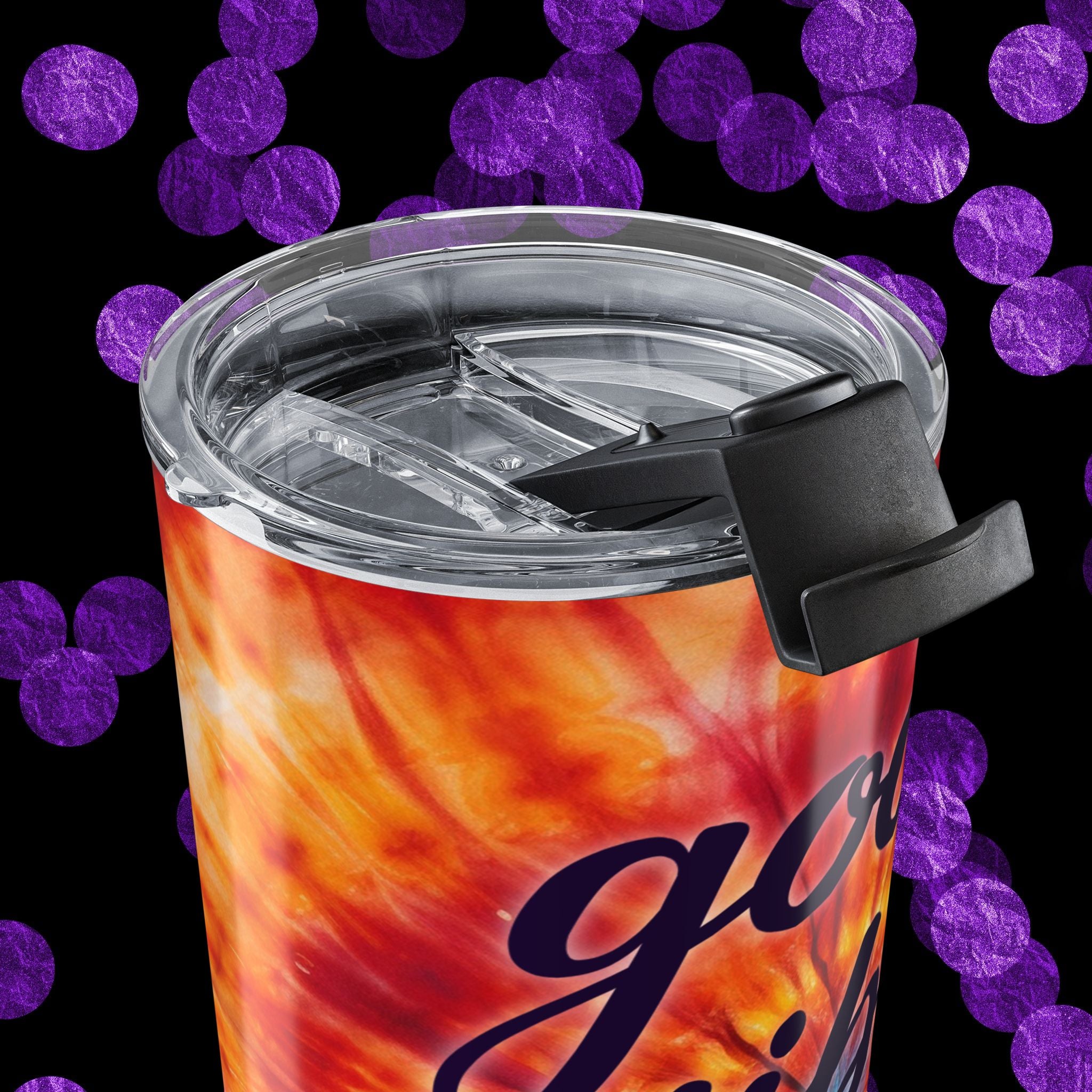 20oz Tumbler - Tie-Dye "Good Vibes Only" Insulated Travel Cup
