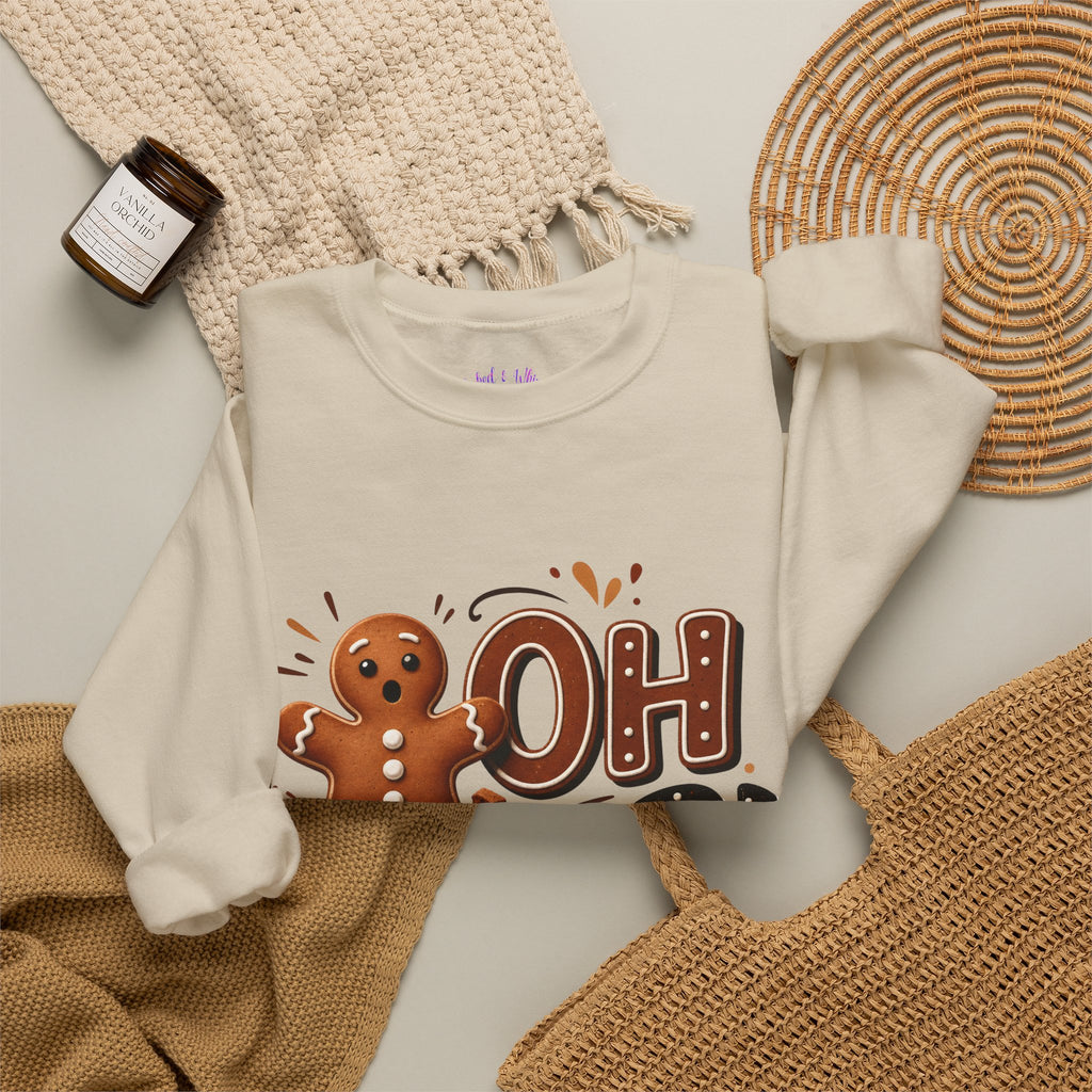 Gingerbread "Oh Snap!" Crewneck Sweatshirt