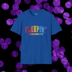 Sleeping Is My Favorite Sport - Rainbow Retro Graphic Tee