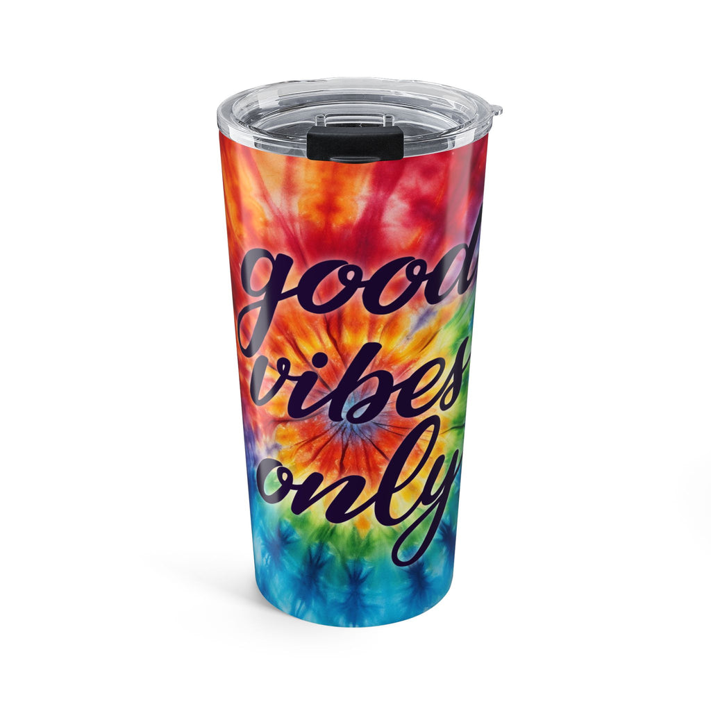 20oz Tumbler - Tie-Dye "Good Vibes Only" Insulated Travel Cup