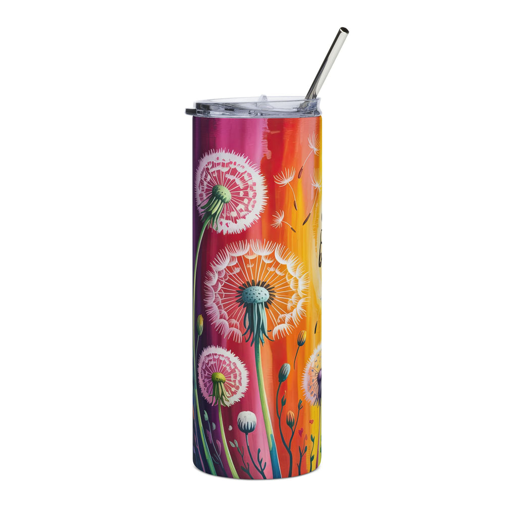 "Just Breathe" — Colorful Dandelion Insulated Tumbler