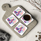 Funny Coffee Coasters — “Drink Your Coffee and Handle Your Shit” Cork-Back Drink Coaster (Set)