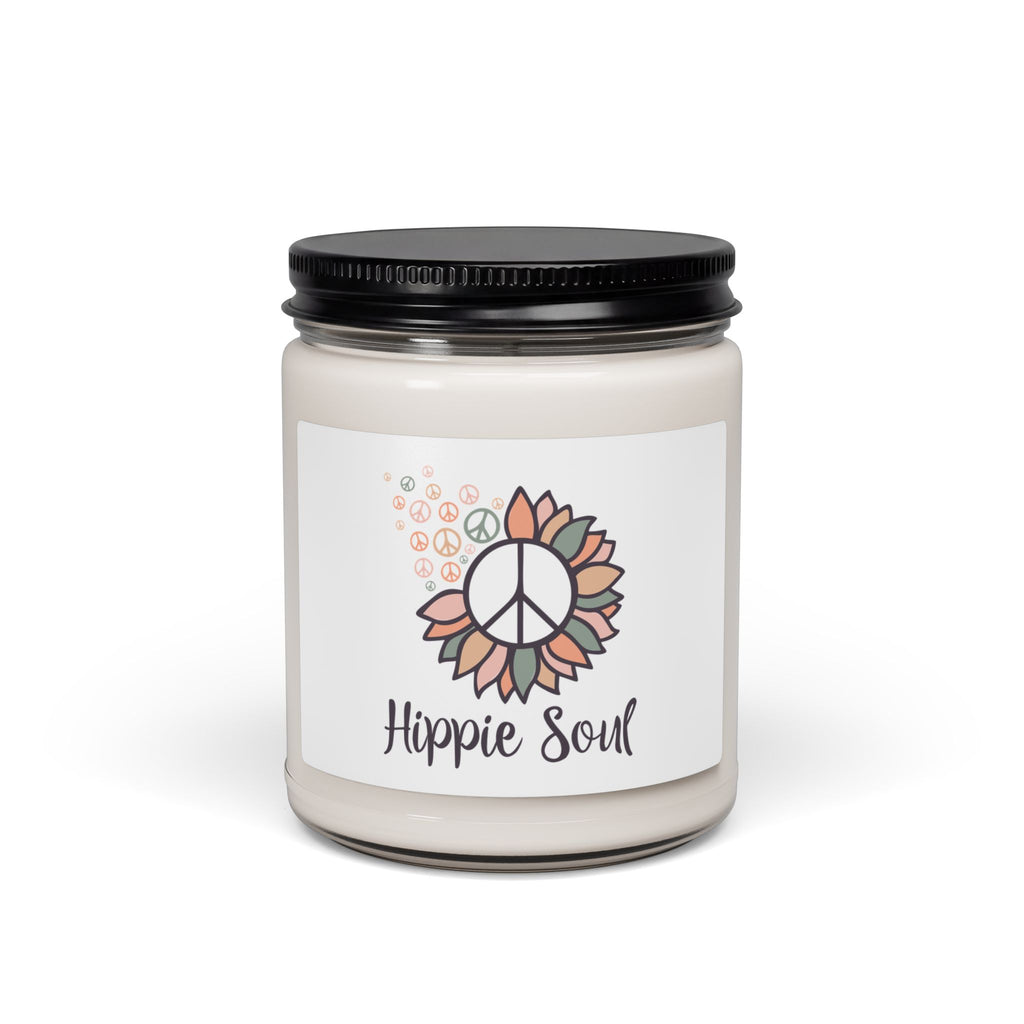 Hippie Soul Soy Candle — 9oz Scented Jar (Peace + Floral Aromas)