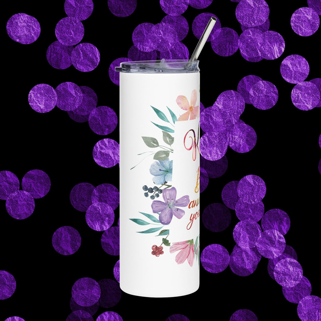 Karma Watercolor Tumbler 20oz – 'Karma is a bitch…”Insulated Stainless Steel Travel Cup