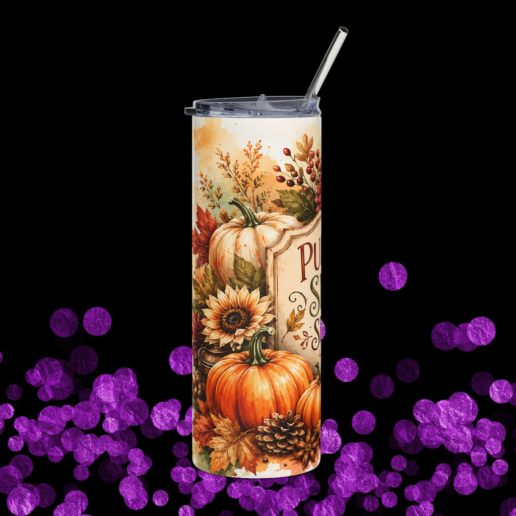 Pumpkin Spice Season 20oz Stainless Tumbler — Fall Autumn Travel Cup