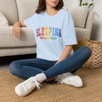 Sleeping Is My Favorite Sport - Rainbow Retro Graphic Tee