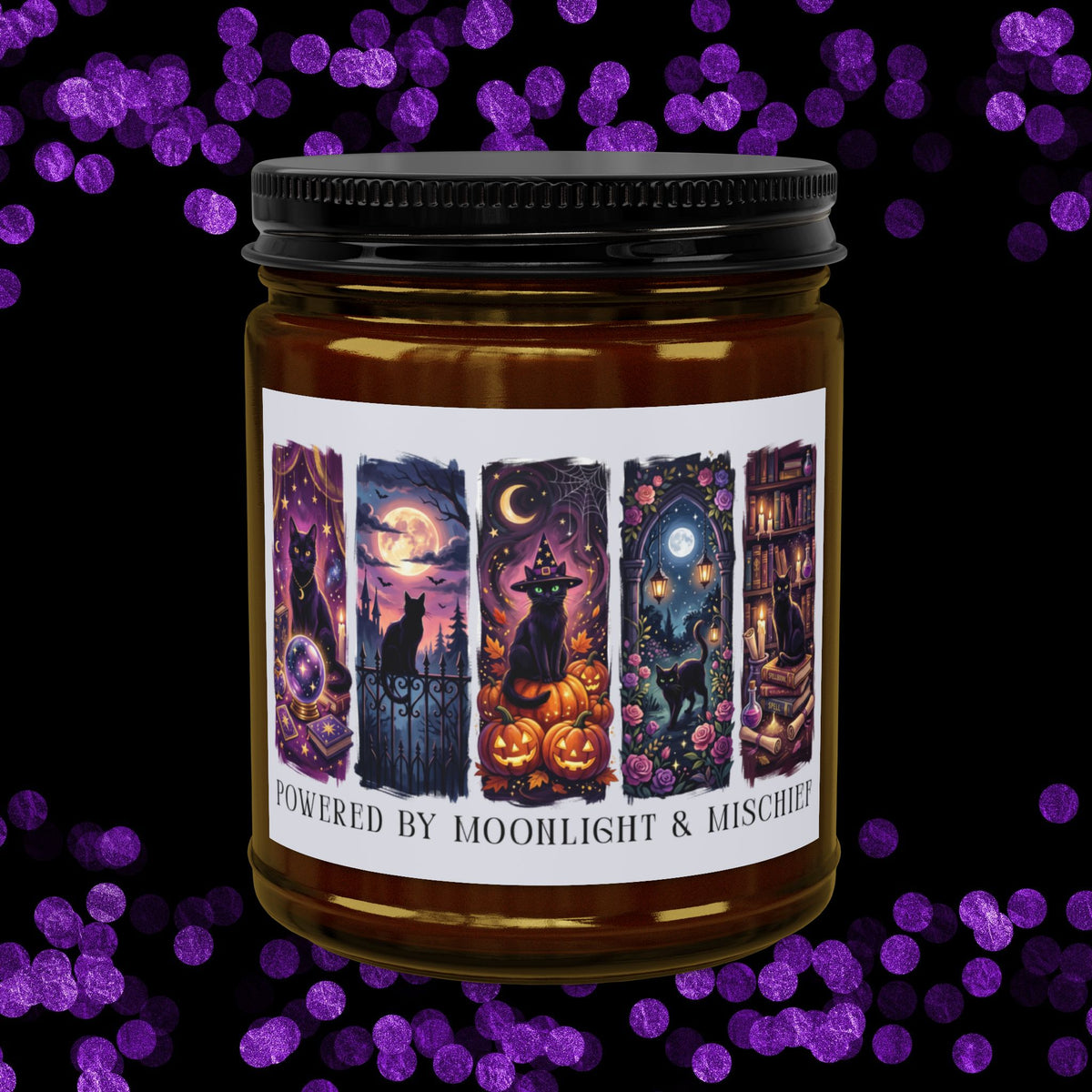 Moonlight & Mischief Scented Jar (4 oz & 9 oz) Soy Candle