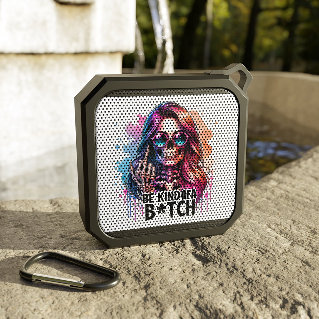 Bluetooth Speaker — Colorful Skull Girl 'Be Kind of a B*tch' Waterproof Portable Speaker