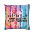 "Welcome-ish & Good Vibes" Accent Pillow Cover
