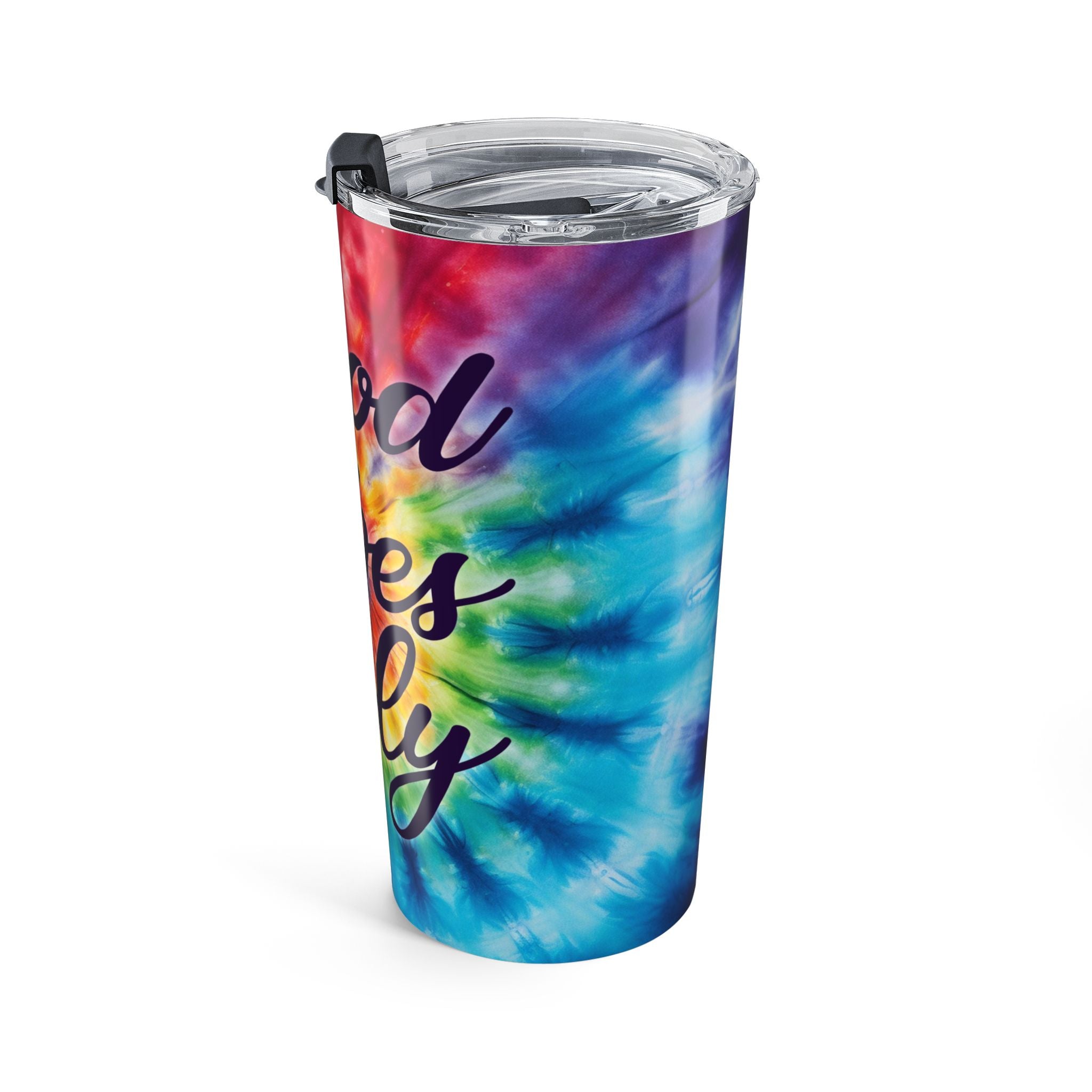 20oz Tumbler - Tie-Dye "Good Vibes Only" Insulated Travel Cup