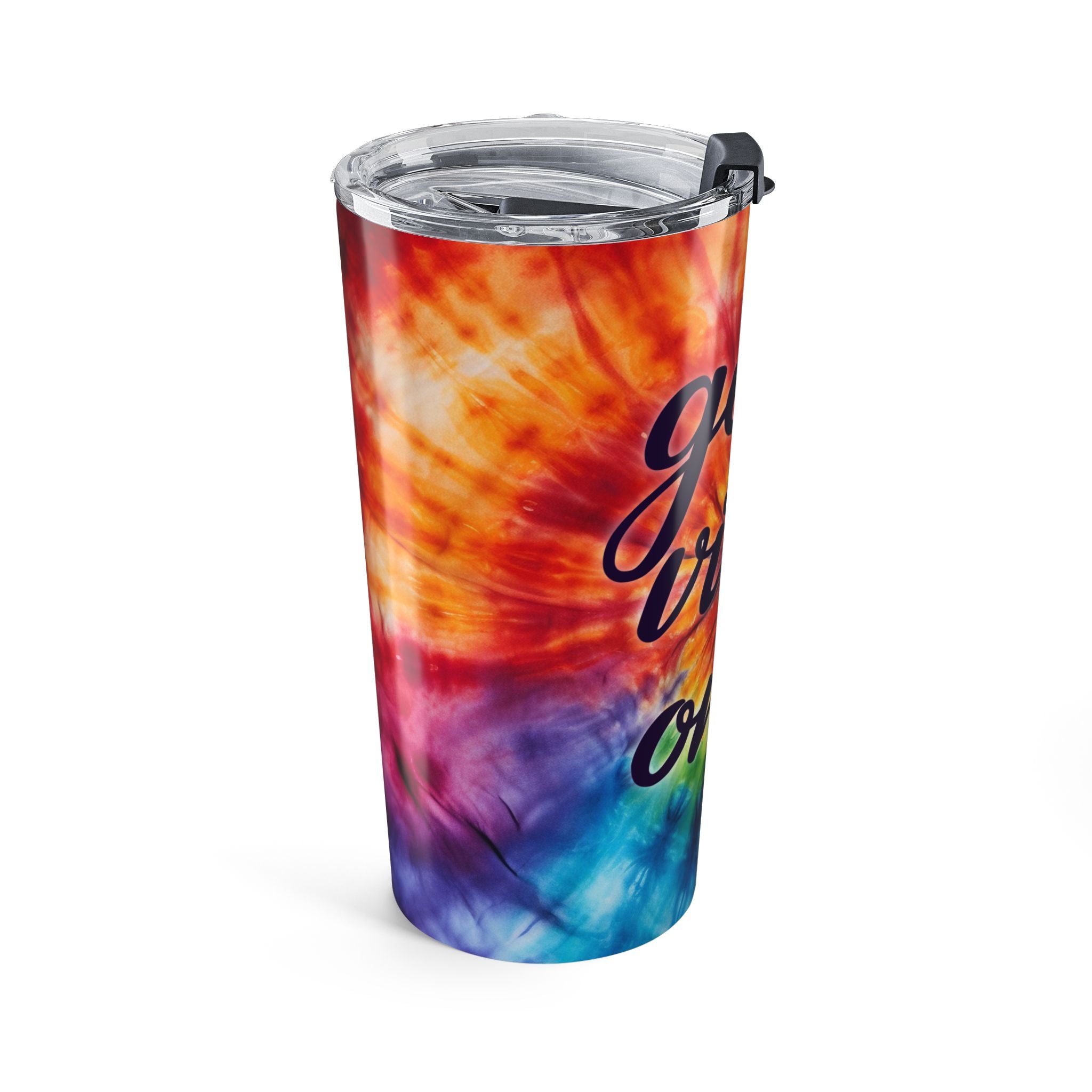 20oz Tumbler - Tie-Dye "Good Vibes Only" Insulated Travel Cup