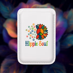 Hippie Soul Vegan MagSafe Wallet — Peace Sign Floral Card Holder