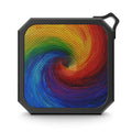 Portable Bluetooth Speaker — Rainbow Swirl Outdoor Speaker with Carabiner