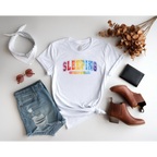 Sleeping Is My Favorite Sport - Rainbow Retro Graphic Tee