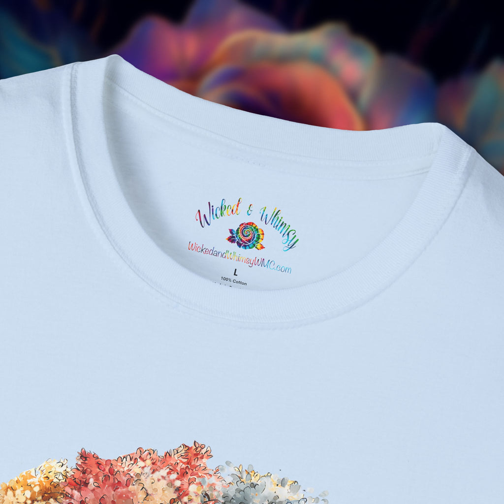 Whimsical Autumn Tree with Ghost T-Shirt