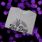 Have The Day You Deserve - Graphic with Expressive Skull Hands