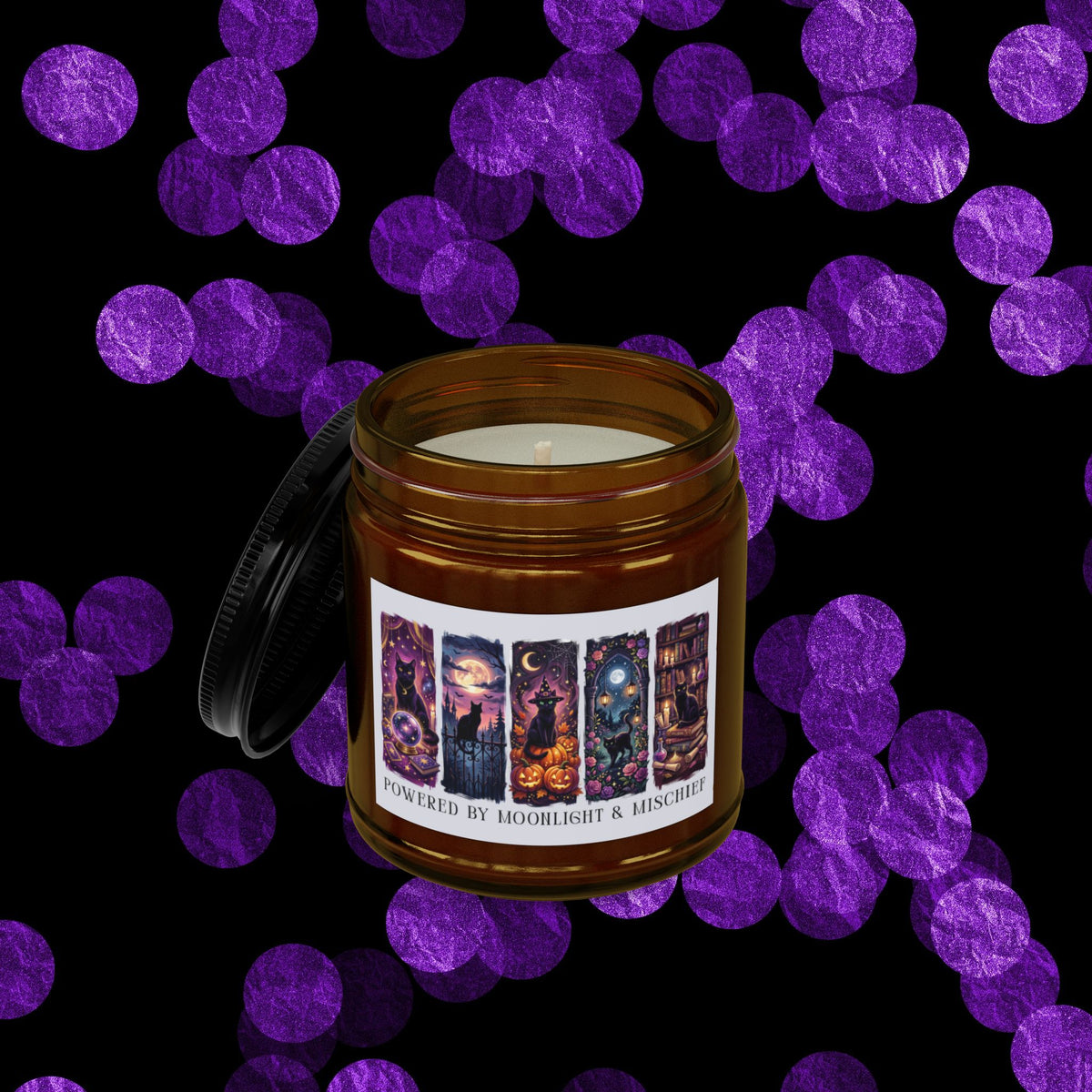 Moonlight & Mischief Scented Jar (4 oz & 9 oz) Soy Candle