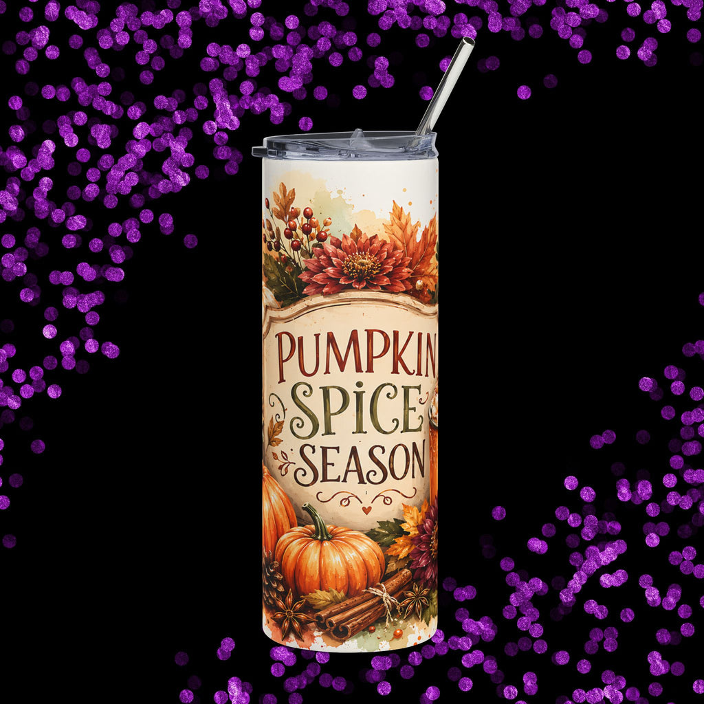 Pumpkin Spice Season 20oz Stainless Tumbler — Fall Autumn Travel Cup