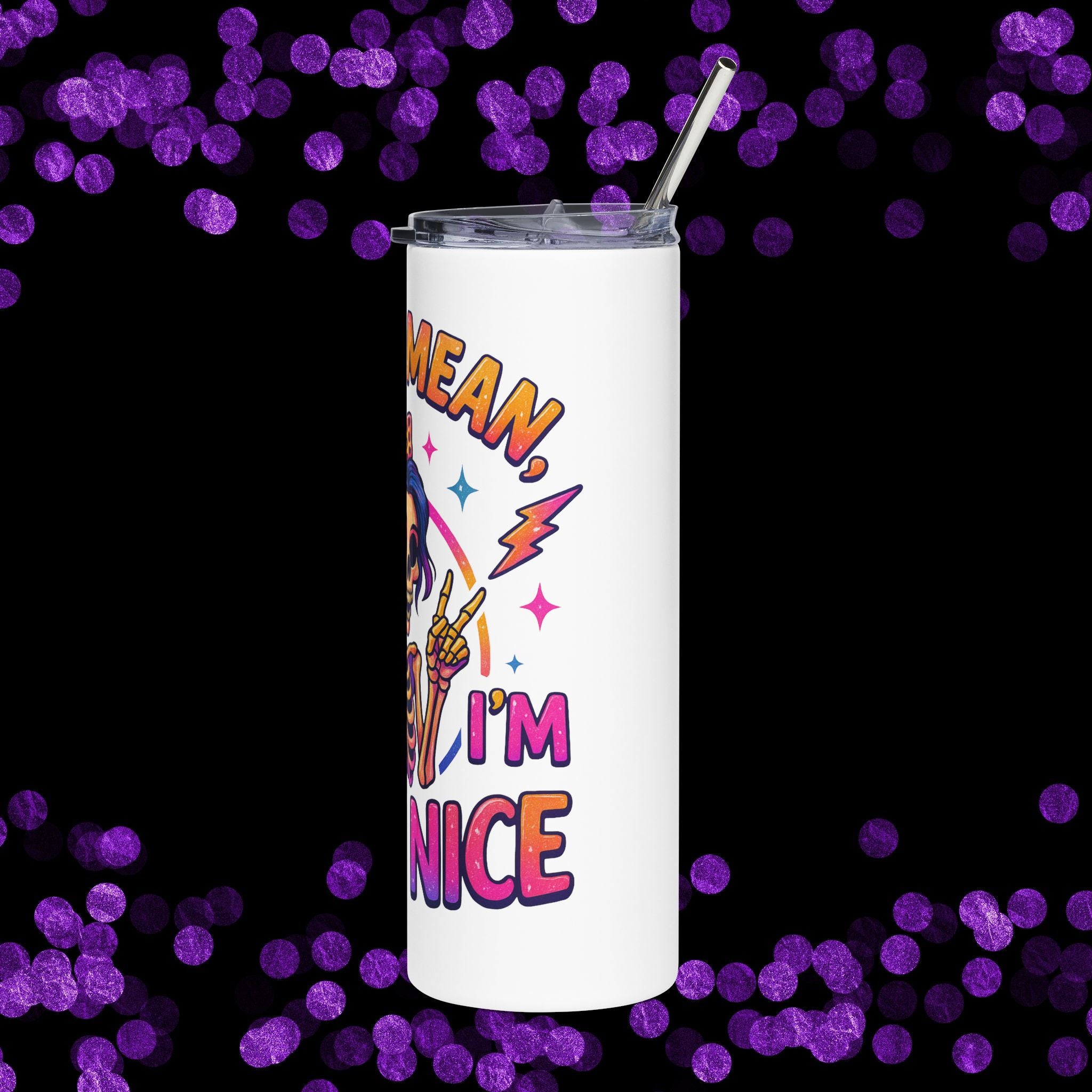 'I'm Not Mean, I'm Spicy Nice' Skull Girl 20 oz. Tumbler