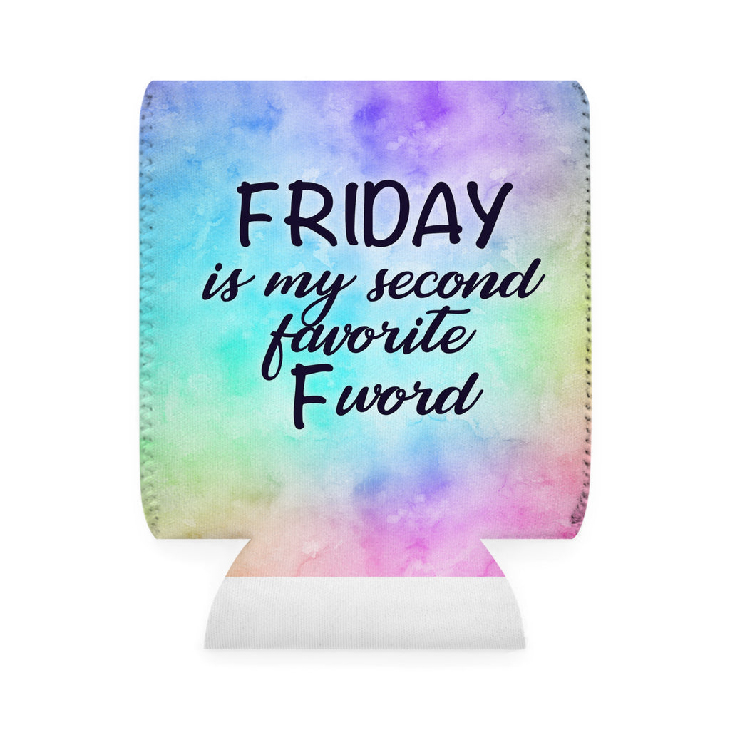 Can Cooler Sleeve — “Friday Is My Second Favorite F‑Word” Tie‑Dye Beer Koozie