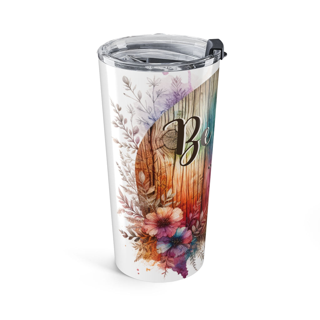 Floral Rustic Tumbler — "Be Kind...of a b*tch" 20oz Insulated Travel Cup