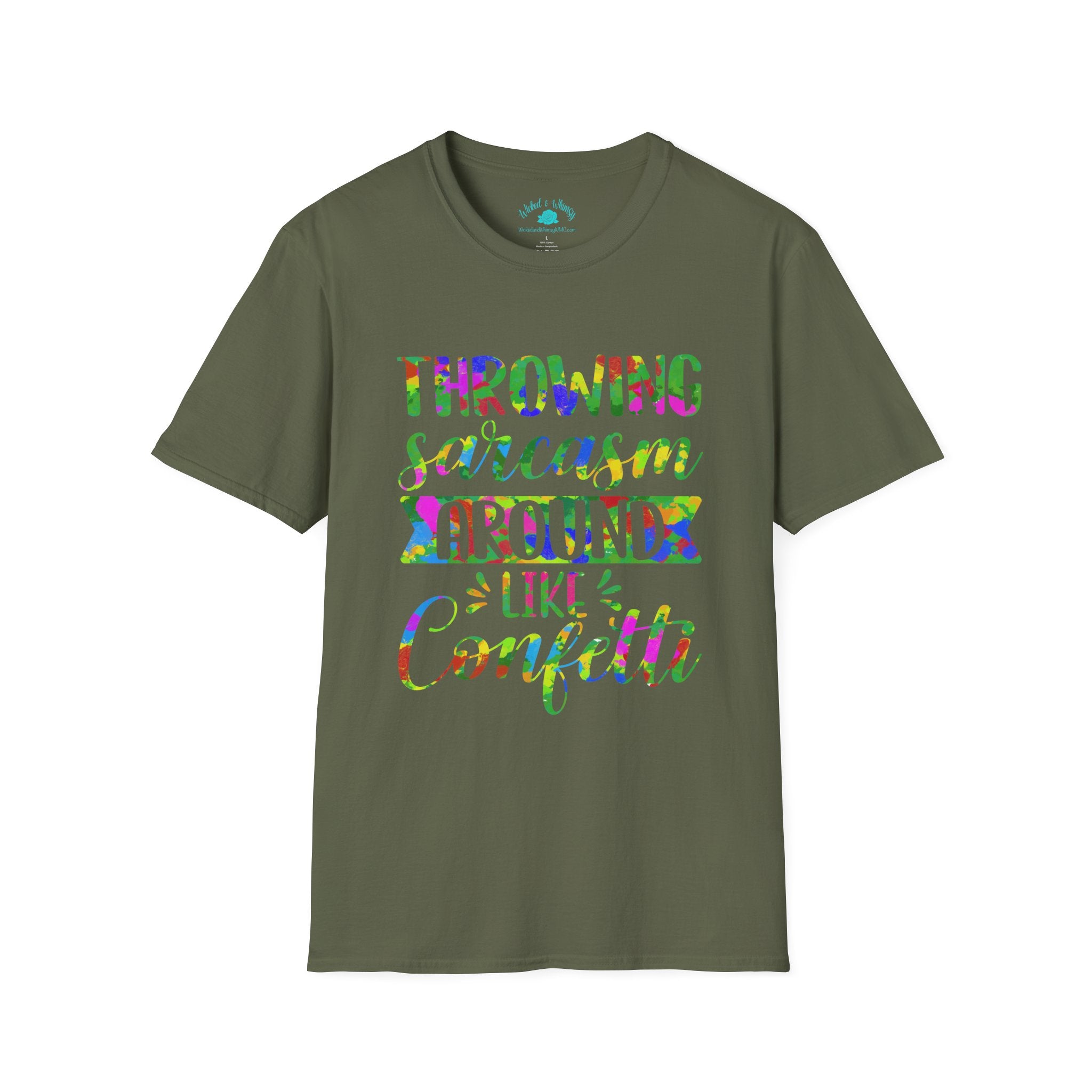 Throwing Sarcasm Around Like Confetti Graphic Tee