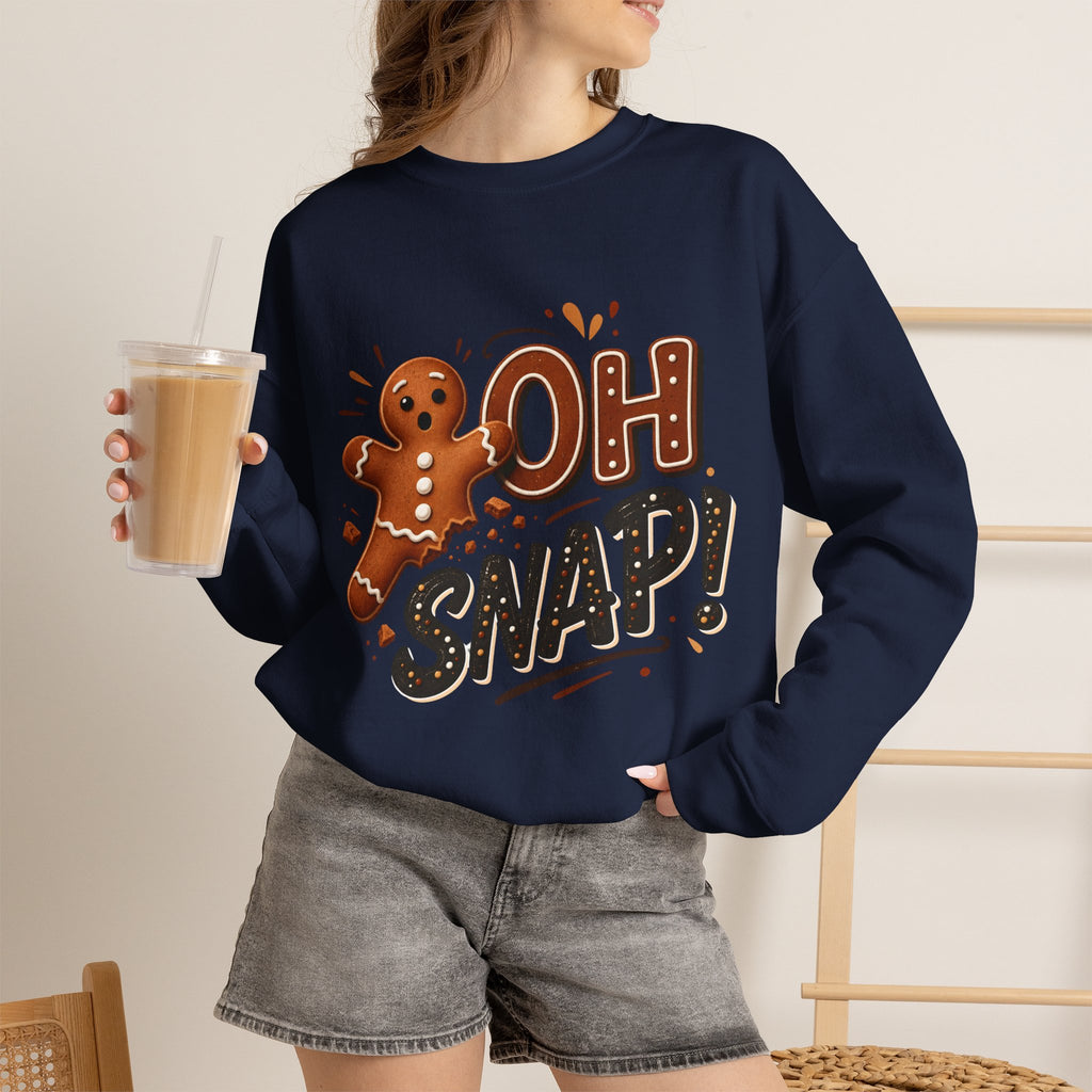 Gingerbread "Oh Snap!" Crewneck Sweatshirt
