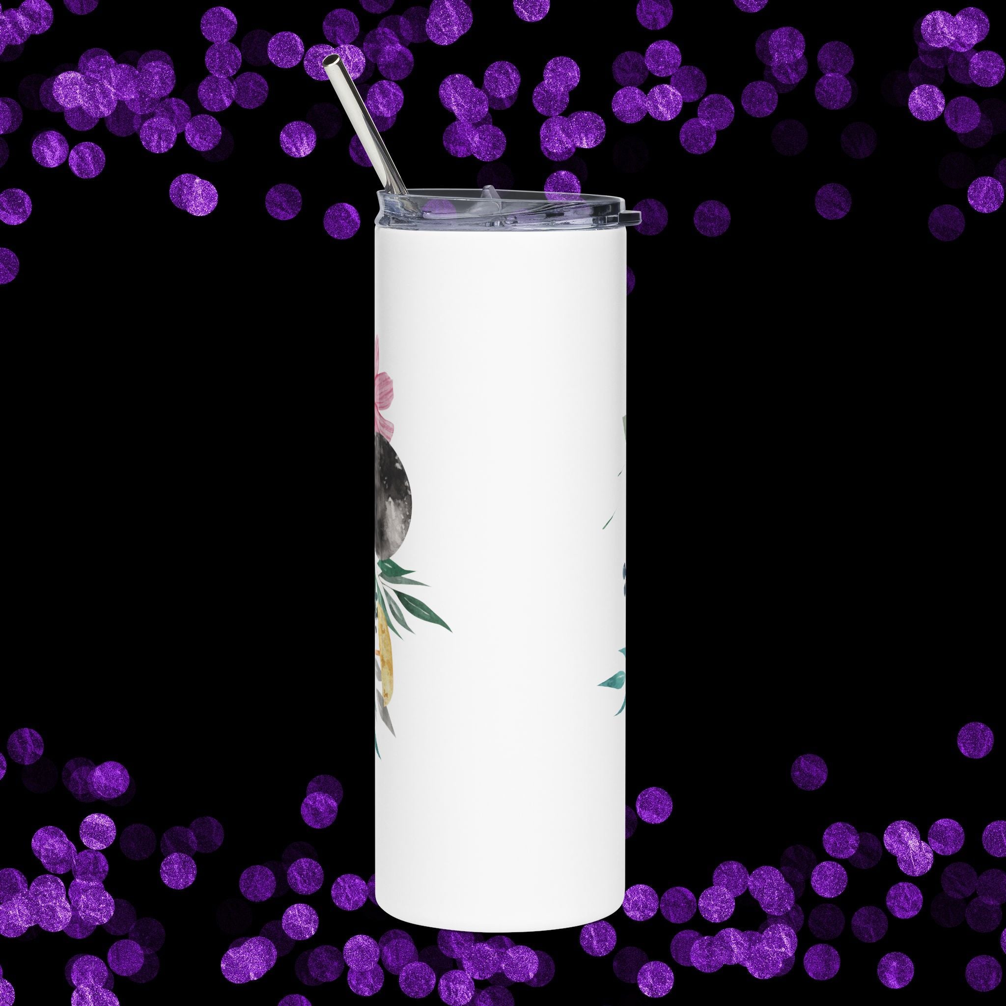 Karma Watercolor Tumbler 20oz – 'Karma is a bitch…”Insulated Stainless Steel Travel Cup