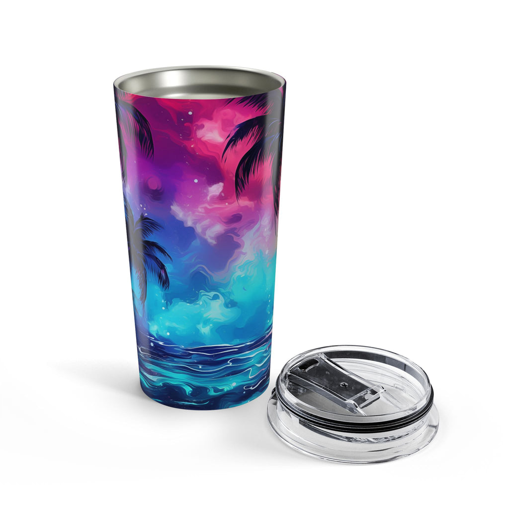 20oz Tropical Sunset Tumbler — Neon Palm Beach Drinkware