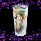 Floral Rustic Tumbler — "Be Kind...of a b*tch" 20oz Insulated Travel Cup