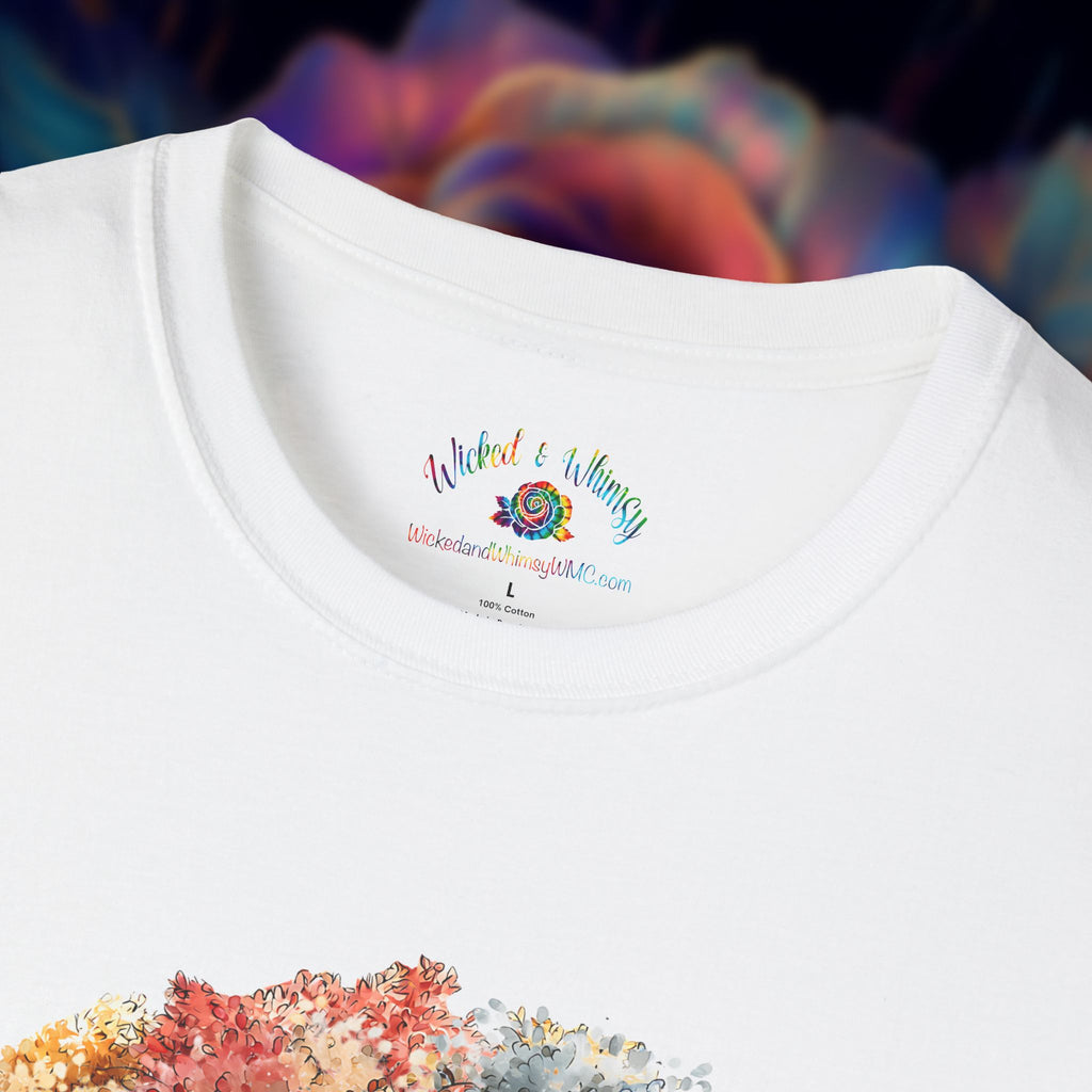 Whimsical Autumn Tree with Ghost T-Shirt