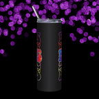 20oz Stainless Tumbler — Tie-Dye “Badass Mom” Repeating Typography, Insulated Travel Cup