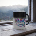 Color-Changing Mug — "Just a Mama Trying Not to Raise Assholes" Rainbow Butterfly Coffee Cup